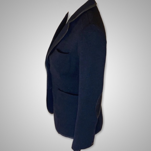 { rag & bone } - Leather Trim Wool Blazer - Picture 3 of 4